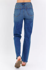 Judy Blue Plus High Waist Straight Fit Dark Wash Jeans