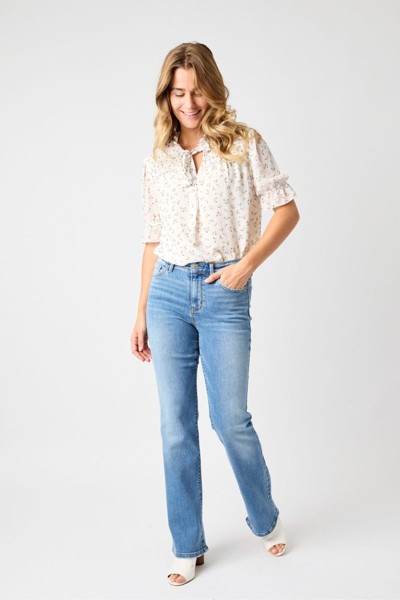 Judy Blue Mid Rise Vintage Bootcut Jeans