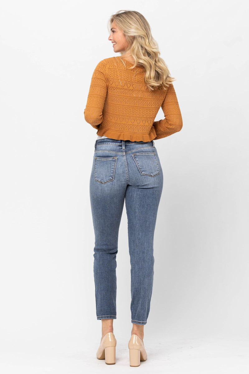 Plus Judy Blue Mid Rise Classic Slim Fit Jeans