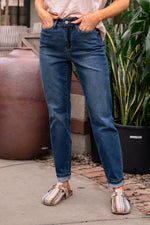 Judy Blue Cool Denim Cuffed Boyfriend Jeans RESTOCK