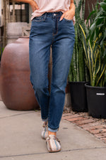 Judy Blue Cool Denim Cuffed Boyfriend Jeans