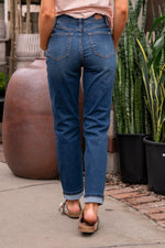 Judy Blue Cool Denim Cuffed Boyfriend Jeans