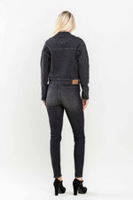 Plus Judy Blue Tummy Control Black Wash Skinny Jeans