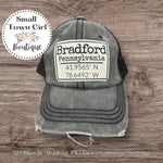 Bradford, PA Coordinates Hats