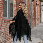 Soft Knit Tassel Trim Kimonos in Green or Black