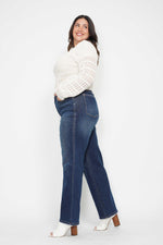 Plus Judy Blue Dark Tummy Control Classic Straight Jeans