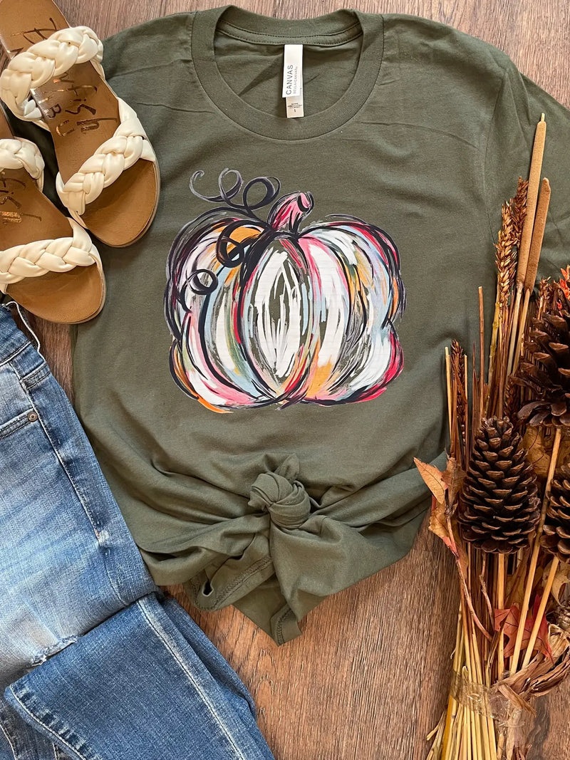 Water Color Pumpkin Tee