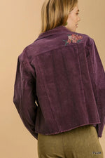 Corduroy Embroidered Jacket