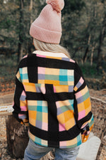 Bright Plaid 3/4 Pullover Sweater