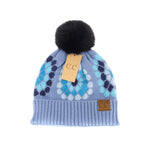 Flower Pattern Pom C.C Beanie