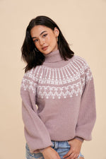 The Soft Pink Faire Isle Sweater