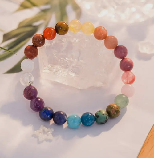 Chakra Zodiac Crystal Beaded Bracelet