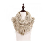 Knit Mini-Tube Scarf with Fringe