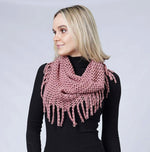 Knit Mini-Tube Scarf with Fringe