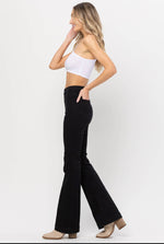 Black Stretch Flare Denim Jeggings