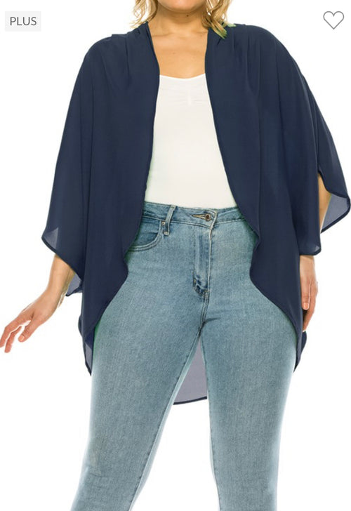 Light Flowy Kimono - Navy, Grey or Black