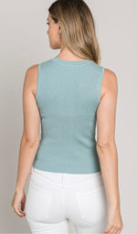 Ribbed V-Neck Sweater Vest