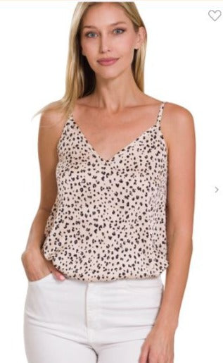 Satiny Subtle Cheetah Print Cami