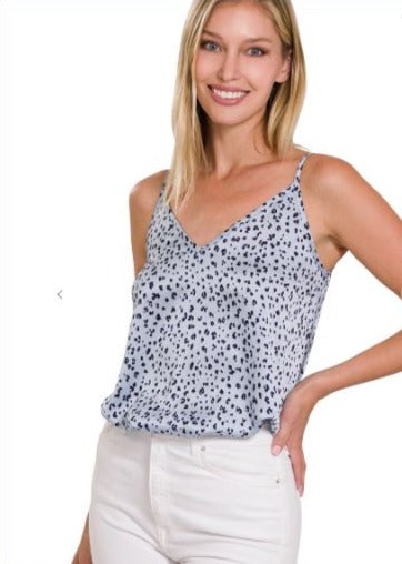 Satiny Subtle Cheetah Print Cami