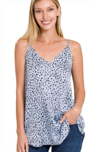 Satiny Subtle Cheetah Print Cami